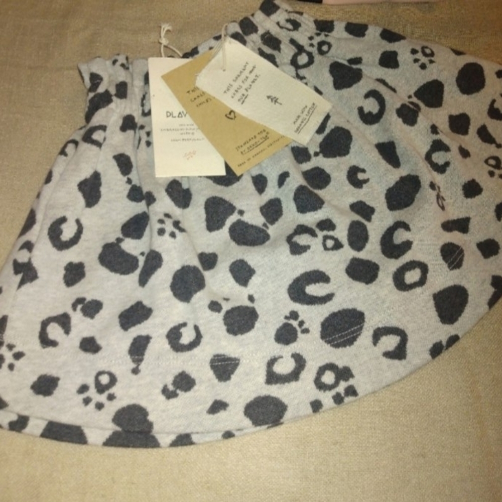 Playful Gray Animal Print Skirt for Kids